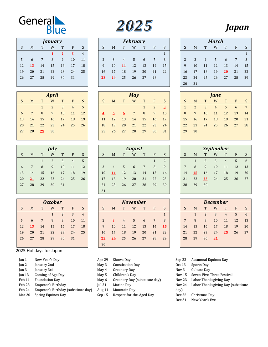 Japanese Holiday Calendar 2025 Calendars 2025