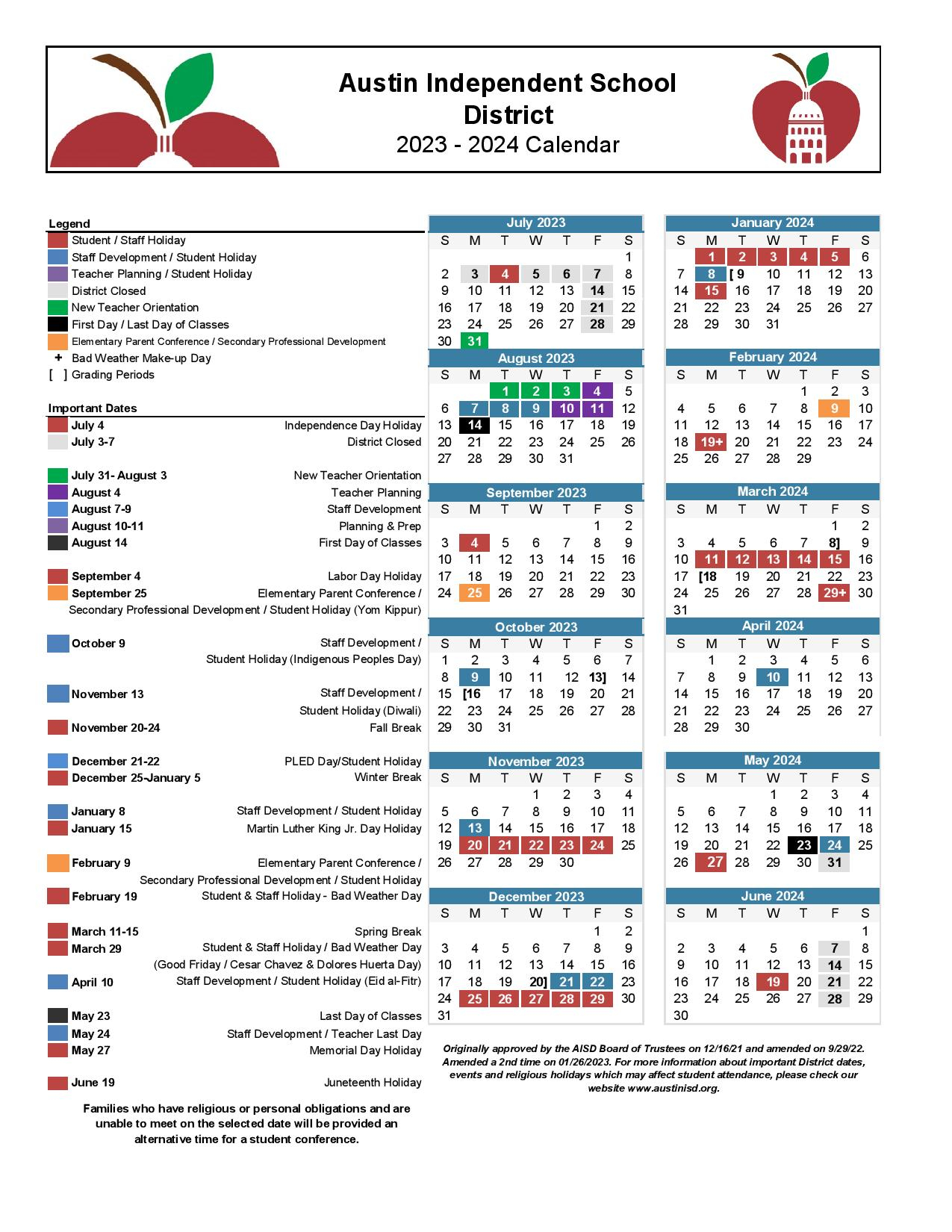 Austin Isd Aisd Calendar 2024 2025 Calendars 2025 Austin Isd Aisd Calendar 2024 2025 Calendars 2025