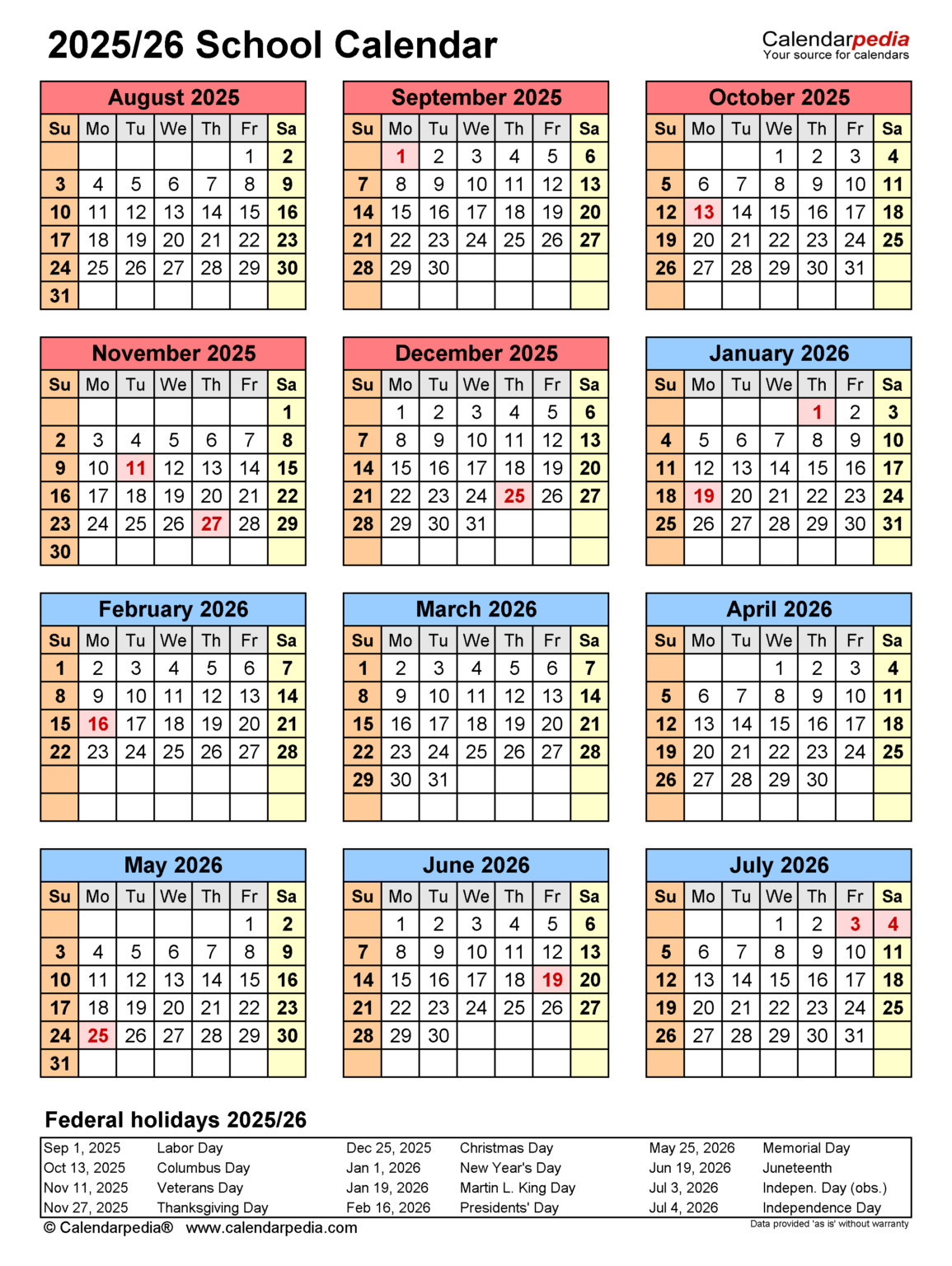 Ocps 2025 26 calendar calendars 2025