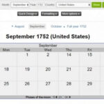 11 Missing Days In September 1752 Calendar Life In Saudi Arabia