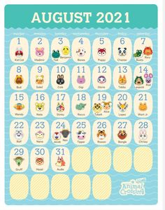 12 Animal Crossing Birthday Calendars Ideas Animal Crossing Birthday 