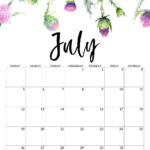 2020 Free Printable Calendar Floral Paper Trail Design