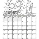 2024 August Calendar Printable Free Coloring Pages Christmas Kris