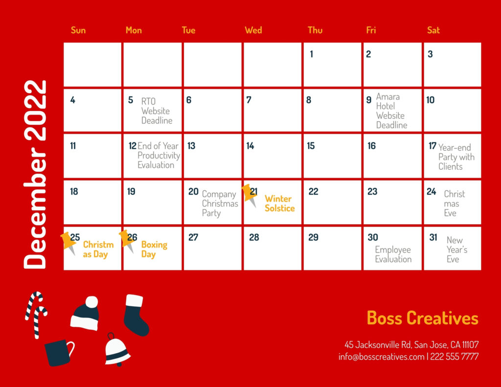 2024 December Calendar With Holidays 2022 Jan 2024 Calendar