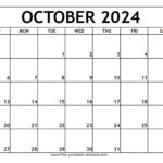 2024 October Calendar Printable Free Pdf Full Form Mufi Lavinie