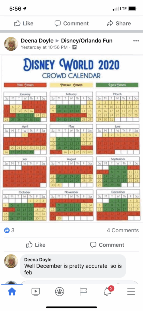 2024 Walt Disney World Crowd Calendar Calendar Productivity Hacks