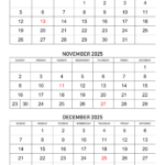 2025 Calendar For October November And December Gerald Clewis