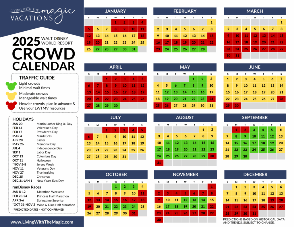 2025 Disney World Crowd Calendar Alexis Dean