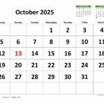 2025 October Calendar Printable Free Pdf Full Stack Bella A OToole