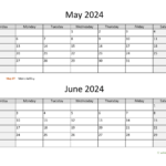 3 Month Calendar May June July 2025 Alica Nicolina