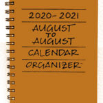 Amazon 2020 2021 August To August Calendar Organizer Butter