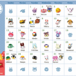 Animal Crossing Villager Birthdays Calendar Kylie Minetta