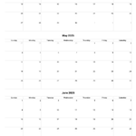 April May June July 2025 Calendar Printable Pdf Tyler Storey