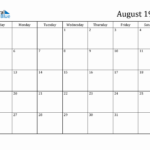 August 1945 Monthly Calendar
