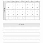 August 1955 Monthly Calendar PDF Word Excel