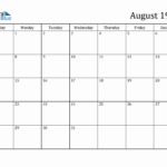 August 1955 Monthly Calendar PDF Word Excel