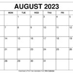 August 2023 Calendar Free Printable Calendar Www vrogue co