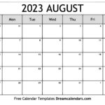 August 2023 Calendar Free Printable With Holidays And Observances