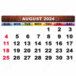 August 2024 Monthly Calendar August 2024 2024 Monthly Calendar