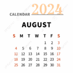 August 2024 To June 2024 Calendar Clip Art Calendar List 2024