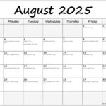 August 2025 Calendar With Holidays Ruby Bettencourt