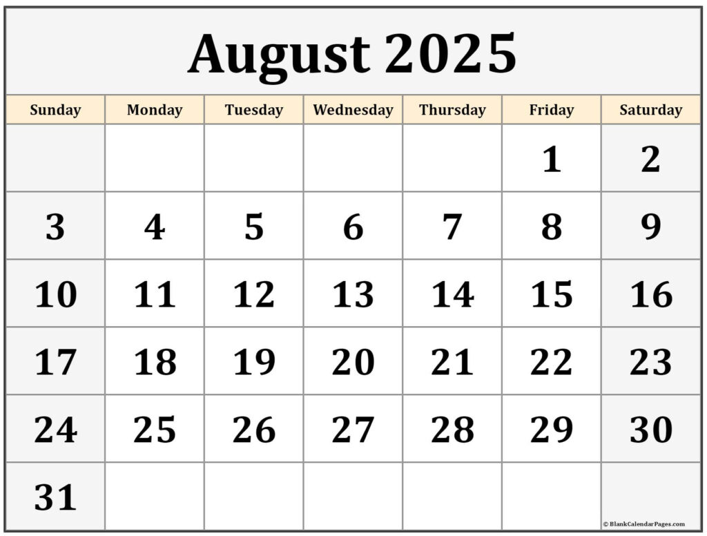 August 2025 To June 2025 Printable Calendar 2025 Jorja Sanger