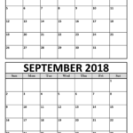 August And September Printable Calendar Printable Templates