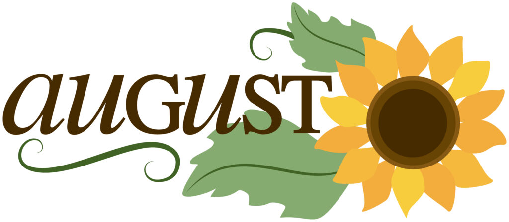 August Calendar Clip Art Printable Word Searches