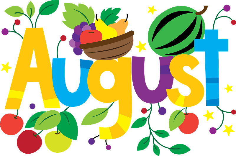 August Calendar Clipart Customize And Print