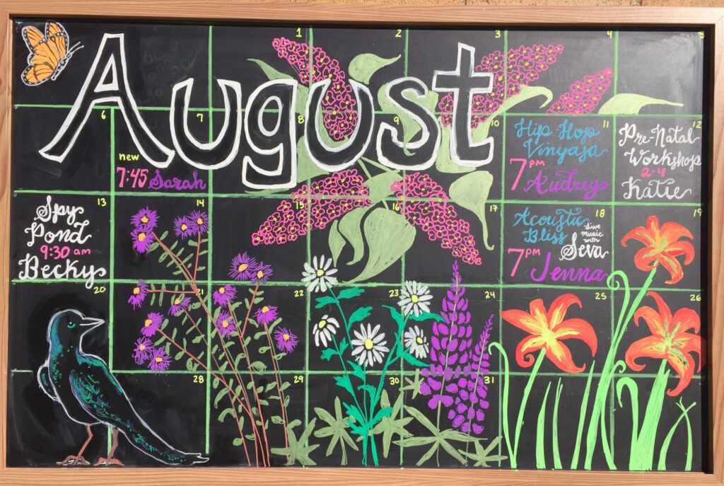 August Chalkboard Calendar Ideas Printable Calendars AT A GLANCE