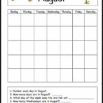 August Learning Calendar For Kids Free Printable Pinterest Free