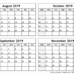 August September And October Calendar