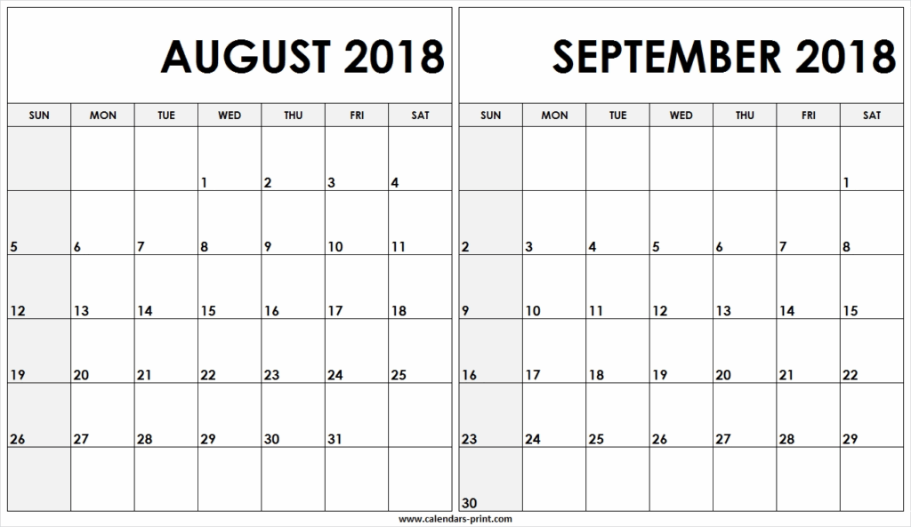 August September Calendar Printable Calendars AT A GLANCE