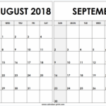 August September Calendar Printable Calendars AT A GLANCE