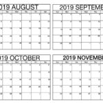 August Through October Best Calendar Example