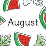 August Watermelon Vector Hand Drawn Design Doodle Sketch Fruit