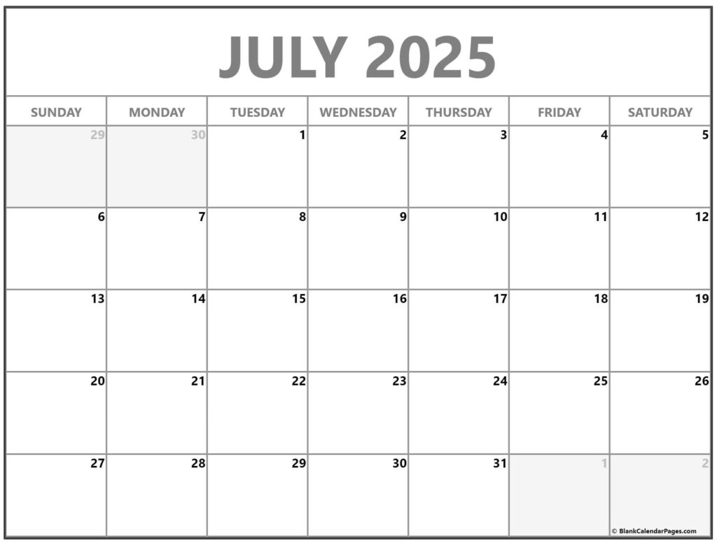 Blank Calendar July 2025 August 2025 Lucy H Dorsch