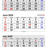 Blank Calendar May June July August 2025 Gabriel B Hagelthorn