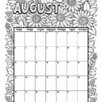 Blank Printable August Calendar