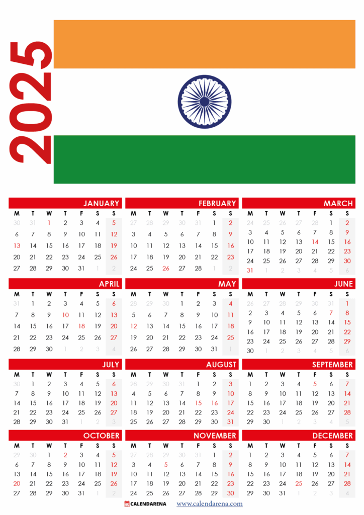 Calendar 2025 With Holidays In India Uma Wallace
