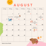 Calendar August 2022 With Holidays