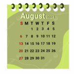 Calendar August 2023 August Month Calendar PNG Transparent Clipart