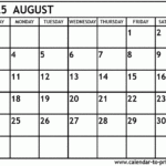 Calendar August 2025 Template Chad D Barnett