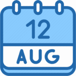 Calendar August Twelve Date Monthly Time And Icon Download On