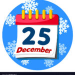 Calendar Book With Date December 25 On A Vector Image