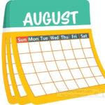 Calendar Clipart monthly Calender August Clipart