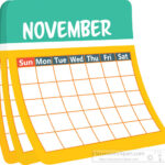 Calendar Clipart Monthly calender november clipart 6227 Classroom