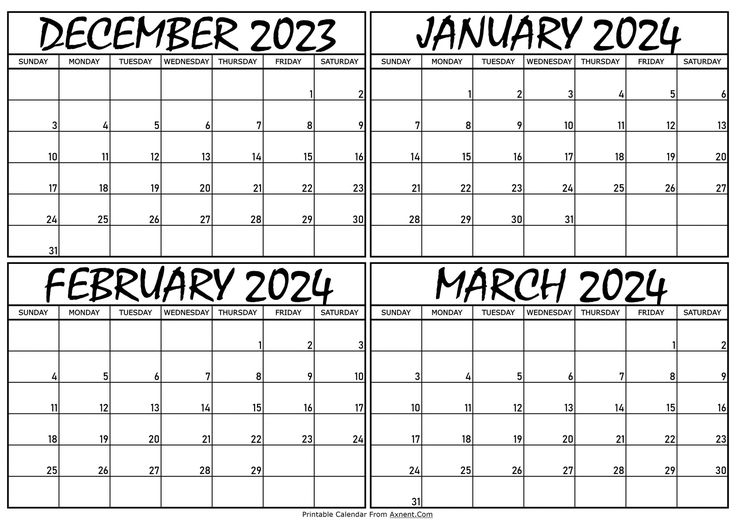 Calendar For December 2024 And January 2025 Printable Calendars AT A 