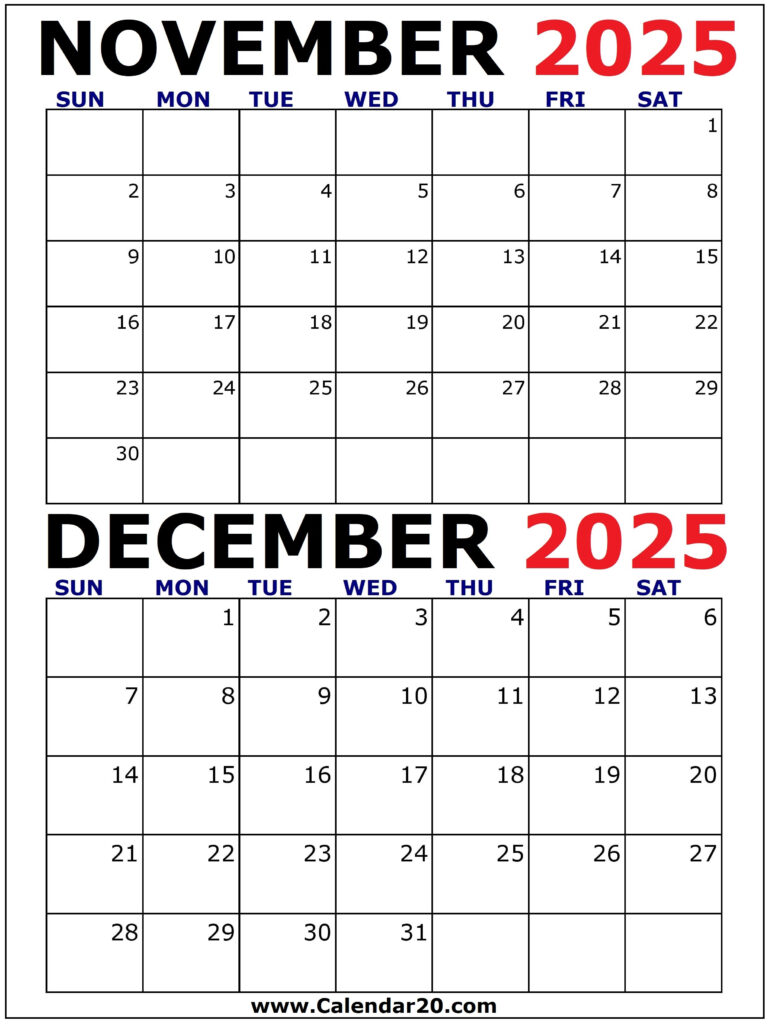 Calendar For October November December 2025 And January 2025 Pdf 