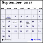 Calendar Holidays For September It 39 s Likely To Organize Your Programs